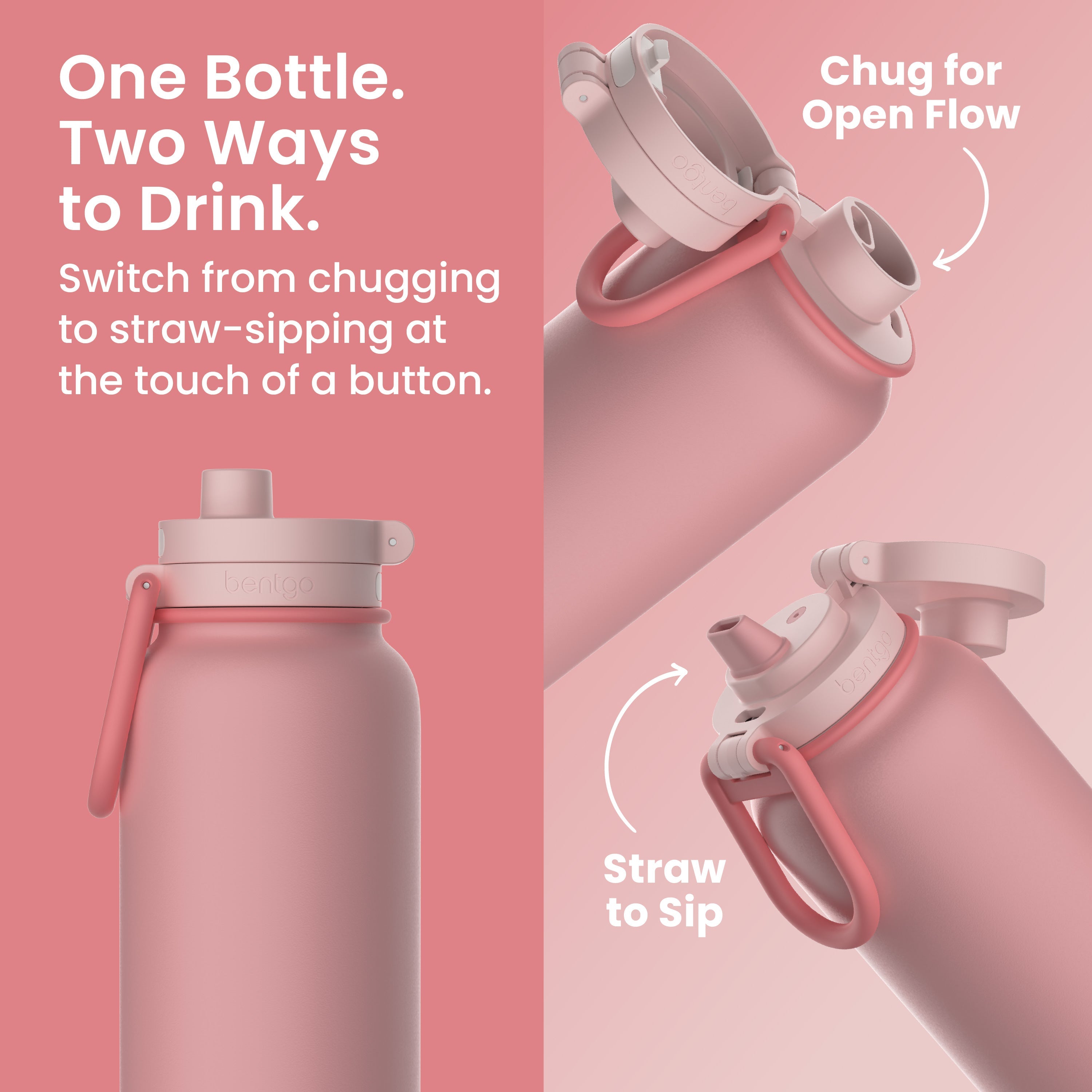 Bentgo Flip 2-in-1 Water Bottle (32 fl oz)